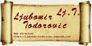 Ljubomir Todorović vizit kartica